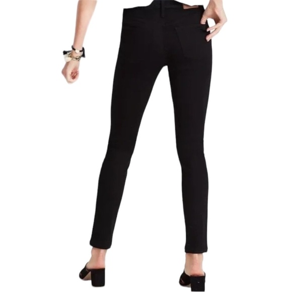 MADEWELL 9” High Rise Skinny Cotton Pants in Classic Black Size 28 - Picture 2 of 11